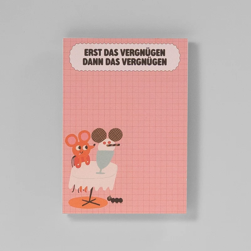 Notizblock - Erst das Vergnügen