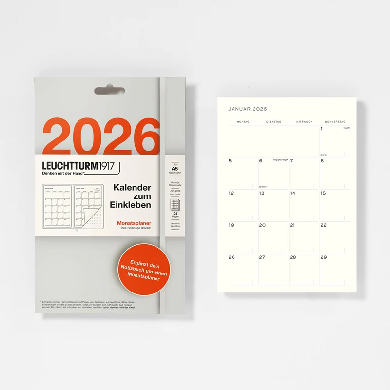Kalender zum Einkleben 2027 – Monatsplaner