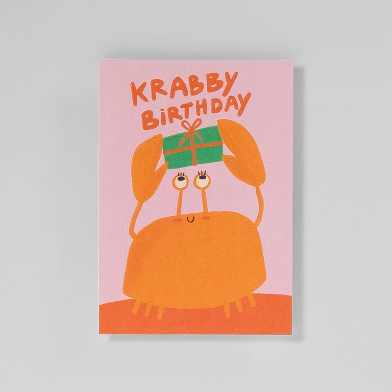 Postkarte Krabby Birthday